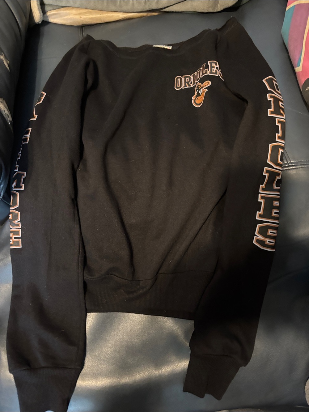 Black Orioles Crewneck Sweatshirt for Women